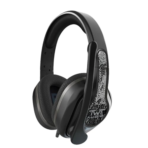 / TWT Audio Victory 350XG, Premium Over-Ear PC and Gaming Console Headset, Wired Headphones for Gaming or Esports with 3.5mm Jack and USB-A Jack, Silver