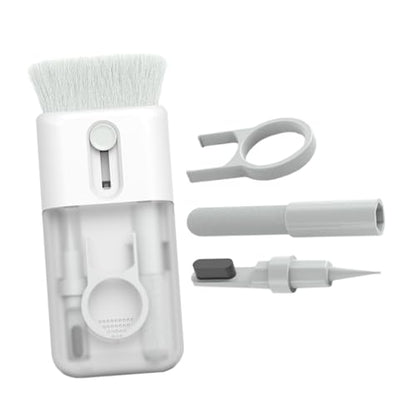 TOYANDONA 1Set Electronics Cleaning Kit Multipurpose Tool for Earphones Headphones and Keyboards with Soft Brush Keycap Puller and Cleaning Cloth Holder for Home and Office