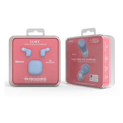 Mini Invisible Wireless Earbuds, Bluetooth 5.3, Mic & Charging Case, Blue | 12-HR Playtime, Touch Control, Sweat & Splash Resistant, Works with Siri, Alexa & Google, Compatible with iPhone & Android - color: D-Blue