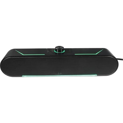Wired Soundbar for Computer and Tablet with LED Lighting, Plastic Desktop Speaker System with Wide Compatibility, Home Speaker for Enhanced Audio Experience