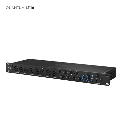 Fender Quantum LT 16 | 16-in 8-out USB-C Audio Interface for Music Production, Eight MAX-HD Mic Preamps, 14 Line Inputs, Low-Latency Drivers, Loopback, Balanced Outputs, Headphone Amp, Mac & PC | 16-in 8-out USB-C Audio Interface for Music Production. Eig