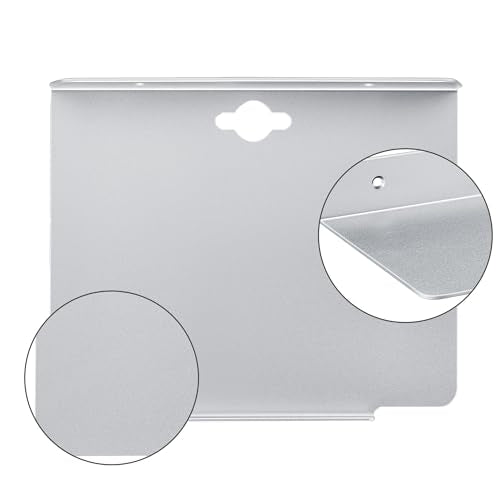 8''W x 6.3''D Small Floating Metal Wall Shelf,Deep Floating Shelves for Speakers,Cameras,Routers,Heavy Duty Metal Floating Wall Shelf with Ledge for Bedroom,Bathroom,Living Room,Silver - color: 8''silver