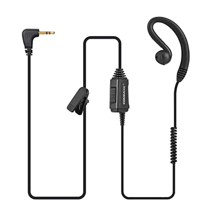 2-Pack Walkie Talkie Earpiece w/ Mic 1-Pin 2.5mm Compatible with Talkabout | Two Way Radio Headset with PTT for Motorola