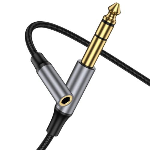 1/4 inch to 3.5mm Headphone Adapter, 6.6FT TRS 6.35mm 1/4 inch Male to 3.5mm 1/8 inch Female Stereo Audio Cable for Mixer Guitar Amp Piano Keyboard Amplifier Headphone Speaker. - size: 6.6FT