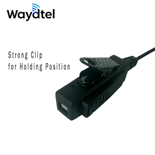 Acoustic Tube Walkie Talkie Noise Reduction Earpiece Surveillance Headset with Mic Compatible with 2 Pin Kenwood Two Way Radio(2pack)