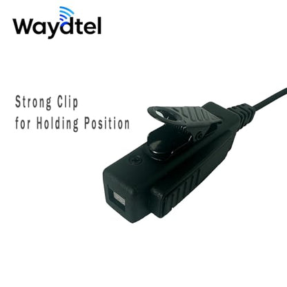 Acoustic Tube Walkie Talkie Noise Reduction Earpiece Surveillance Headset with Mic Compatible with 2 Pin Kenwood Two Way Radio(2pack)