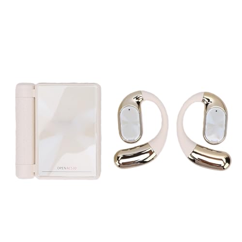 Ear Buds Wireless Earbuds Bluetooth Headphones, 2026 New Dual Fold Design Bluetooth 6.0 Earbuds with Ear Hooks, Sweatproof Noise Canceling, for Running Working (White 4000K) - color: White 4000K