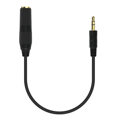 GEEKRIA 3.5mm (1/8'') Male to 6.35mm (1/4'') Female Headphones Plug Adapter, Conversion Audio, Cord Compatible with Phone, Laptop, Headphones - Stereo Audio Connector (30cm)