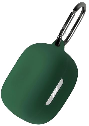 Geiomoo Silicone Case for JBL Tune Buds, Protective Cover with Carabiner (Emerald Green) - color: Emerald Green