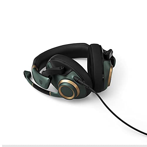 EPOS H6Pro - Closed Acoustic Gaming Headset with Mic - Over-Ear - Lift-to-Mute - Xbox/PS4/PS5/PC Headset - Gaming Accessories (Green) - color: Green, size: One-size