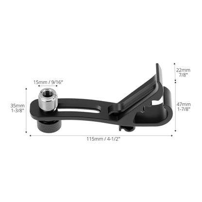 QWORK Shockproof Drum Microphone Clips, 4pcs Adjustable Mic Securing Clamp Mounts for Studio Drum Recording