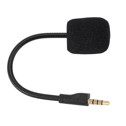 Replacement Game Mic for 1 Detachable Noise Cancelling Microphone, Bendable Gaming Headset Mic Boom with Foam Cover, 3.5mm Gold Plated Plug and Play Microphone for