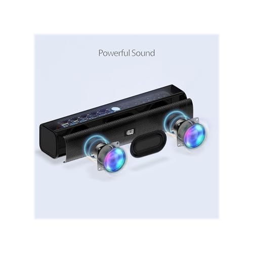 Adesso Xtream S5 USB Sound Bar Speaker for PC Desktop 5W x 2, Black