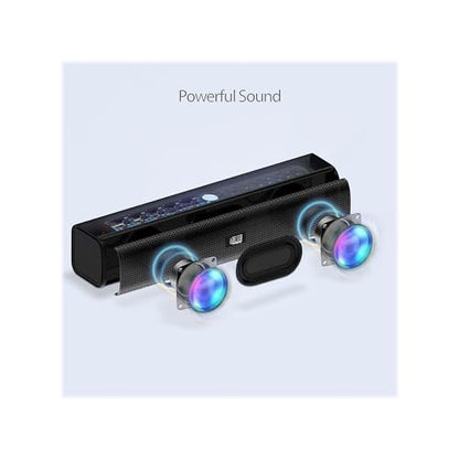 Adesso Xtream S5 USB Sound Bar Speaker for PC Desktop 5W x 2, Black