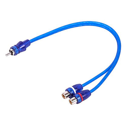 Skar Audio 1-Male to 2-Female RCA Y-Adapter (12-inches) Interconnect Cable - SKARRCA-1M2F - size: 1-Male to 2-Female Y-Adapter - 1 foot