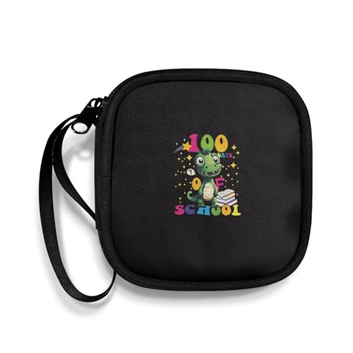 Earphone Pouch Polyester Headphone Storage Bag Universal Zipper Closure for Storing Earphones, Coins, Keys, USB Flash Drives, Jewelry - Dinosaur - color: Dinosaur