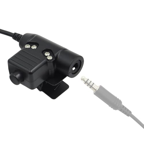Civilian 2-Pin U94 PTT Adapter Push to Talk Button Connector 7.0 mm TP-120 Tactical Headset to K1 Plug Radio Compatible with Baofeng UV-5R AR-152 BF-888S BF-F8HP UV-82 UV-82HP RT17 RT21