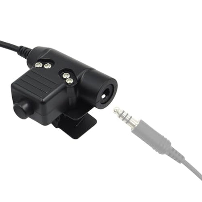 Civilian 2-Pin U94 PTT Adapter Push to Talk Button Connector 7.0 mm TP-120 Tactical Headset to K1 Plug Radio Compatible with Baofeng UV-5R AR-152 BF-888S BF-F8HP UV-82 UV-82HP RT17 RT21
