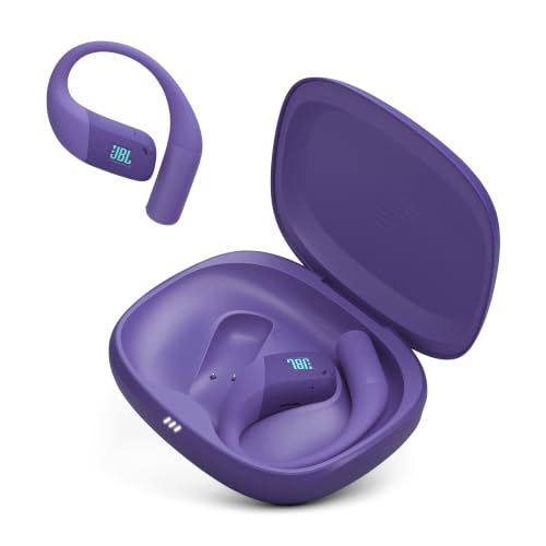 JBL Endurance Zone Open Ear Earbuds, Waterproof, Secure Fit - Purple | IP68 Waterproof Design, up to 32-Hour Playtime With Quick Charge, Secure Earhooks For Running And Outdoor Fitness - color: Purple