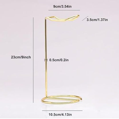 Metal Headphone Stand Headset Bracket Holder,Iron Earphone Display Rack Hanger for Gaming Room Working Table (Gold) - color: Gold