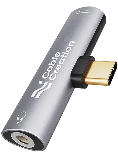 CableCreation USB C to 3.5mm Headphone and Charger Adapter,2 in 1 Charger | Type C to 3.5mm Audio Hi-Res with PD Fast Charge, USB C to Aux Dongle for iPhone 16 15 Pro Max,Galaxy 24+,Pixel,iPad - style: USB C+3.5mm Audio+60W USB C Charging