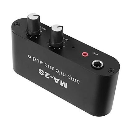 Audio Preamplifier, Micropne Amplifier1/4 Input 3.5Mm Output Small Stereo Channel Audio Splitter, 3 Output Ports Headphone Amplifier, Audio Splitter, Mini Amplifier For Speakers With Audio Cable For