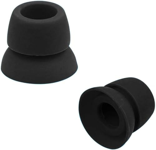 Alitutumao 10pcs Replacement Earbuds Silicone Eartips Double Flange Compatible with Wireless Powerbeats2 Powerbeats3 Beats by dr dre Earphones - color: Black