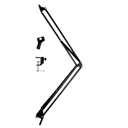 ChromaCast Pro Series 38" Scissors Arm Adjustable Microphone Desk Stand with Boom Suspension, Includes Mic Clip (CC-SDMIC-STAND-38)