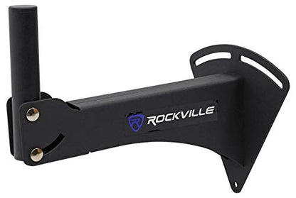 Rockville RPW20 Adjustable Wall Mount Bracket for PA Speaker Installations, Pair | Heavy Duty Steel, 110 lb Capacity Each, Horizontal and Vertical Tilt, Includes Mounting Hardware, for PA Speaker Installation - style: Tilt