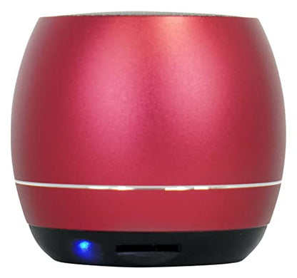 Rockville RPB2-RED 5W Portable Bluetooth Speaker, TWS Wireless Stereo Link, Built-in Mic, SD Slot, Selfie Remote, Aluminum Design | TWS Stereo Link, SD Card Slot, Built-in Mic, Aluminum Body, 5-Hour Rechargeable Battery, 30-Min Charge - color: Red