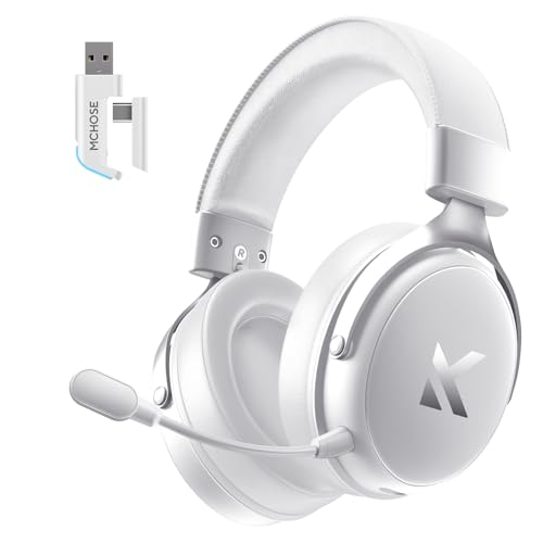 V9 PRO Wireless Gaming Headset 7.1 Surround Sound for PS5 PS4 PC SWITCH TOPSPEED Gaming Headphones, Noise Canceling Mic, 250Hr Battery, Low 15ms Latency, Lightweight, BT 5.3 FPS Games Icy&White - color: V9PRO-IcyWhite