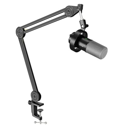 FIFINE Dynamic Microphone and Heavy Duty Boom Arm Kit,XLR/USB Podcast Recording PC Mic Set with Headphone Jack, Monitoring Volume Control, Windscreen for Vocal Streaming Voice-Over Gaming (K688+BM63)