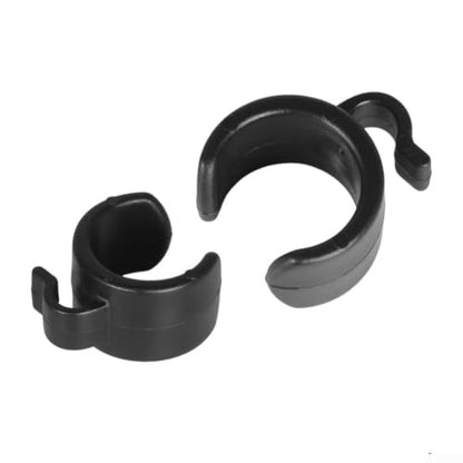 10 Pack Plastic Mic Cable Clips for Tripod Stand, ABS Microphone Wire Clamps Holder for Studio Desktop PC, Black Cable Management Organizers for 20-25mm Pipes(20mm) - size: 20mm