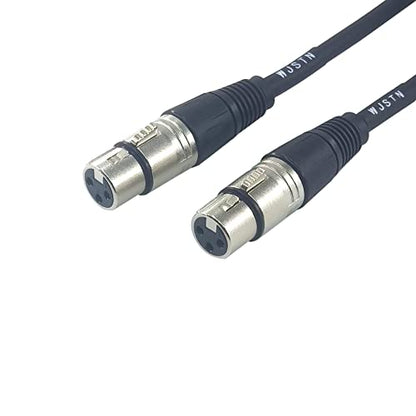 WJSTN 3FT Right-Angle Male to Straight Female XLR Cable, 2FT XLR Audio Adapter Cord for Microphone & Camera, 2 Pack - size: 3FT