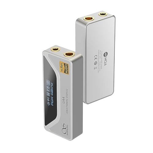 SHANLING UA4 Headphone Amplifier, Portable USB DAC AMP, Support MQA 16X, 768kHz DSD512, High Driving Power for Android/iOS/Mac/Windows, Dongle Volume Control, 3.5/4.4mm up to 237mW@32Ω Output (Silver) - color: UA4 Silver