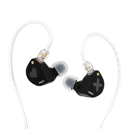 Linsoul SIMGOT EW300 1DD+1Planar+1PZT Hybrid Driver in Ear Monitor, Wired Earbuds IEM, Gaming Earbuds with Detachable Nozzles & Kiwi Ears Allegro Mini Portable IEM DAC, in Ear Monitor Amplifier
