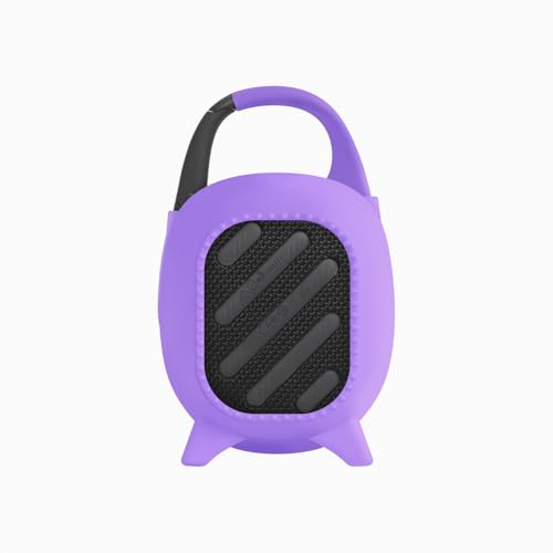 Geiomoo Silicone Carrying Case for JBL Clip 5, Protective Portable Scratch Shock Resistant Cover (Purple) - color: Purple