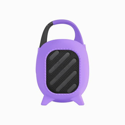 Geiomoo Silicone Carrying Case for JBL Clip 5, Protective Portable Scratch Shock Resistant Cover (Purple) - color: Purple