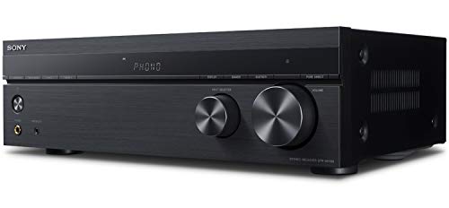 Sony STRDH190 2-ch Stereo Receiver Bundle | 100ft of Speaker Wire and 5 Pairs of Banana Plugs, Phono Inputs and Bluetooth, (3 items)