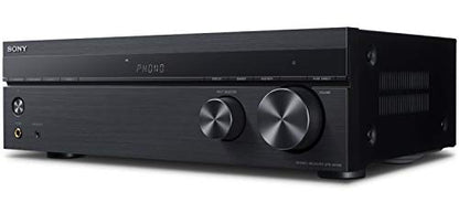 Sony STRDH190 2-ch Stereo Receiver Bundle | 100ft of Speaker Wire and 5 Pairs of Banana Plugs, Phono Inputs and Bluetooth, (3 items)