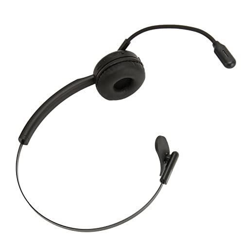 Telephone Headset with Charging Base for PCs Tablets Wireless Business Headset Black V5.0