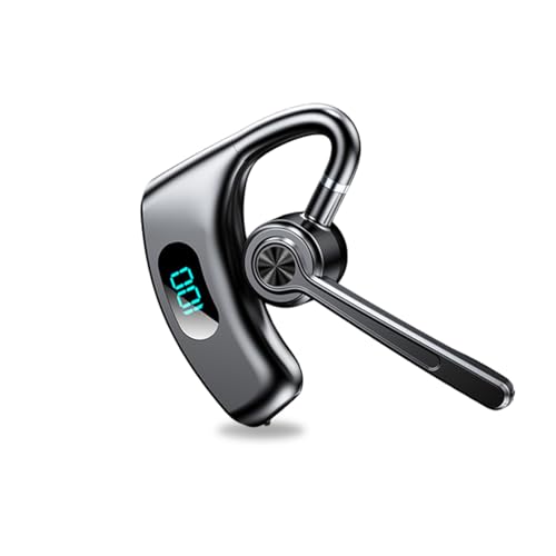 VBESTLIFE Bluetooth Headset, Bluetooth Earpiece, Noise Reduction Single Ear Earphones for Cell Phone, Laptop, Driver Trucker (Black) - color: Black