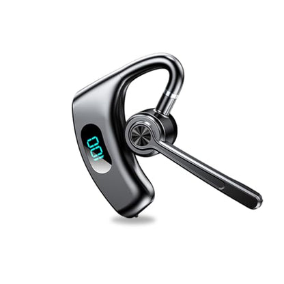 VBESTLIFE Bluetooth Headset, Bluetooth Earpiece, Noise Reduction Single Ear Earphones for Cell Phone, Laptop, Driver Trucker (Black) - color: Black