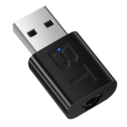 2-in-1 Bluetooth 5.0 USB & 3.5mm AUX Audio Adapter - Wireless Bluetooth Transmitter & Receiver for Car, Home Stereo, PC, Speake