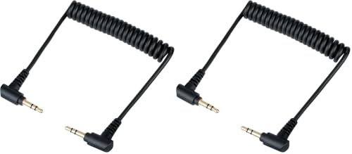 Movo MC1 3.5mm Audio Cable - Dual Male 3.5mm TRS Cable for Audio Mixers, Microphones, Cameras, Recorders, Car Speakers, and More (Pack of 2) - size: 6 feet (Pack of 2)