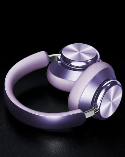 Wentronic Y03 Bluetooth Headphones Wireless Active Noise Cancelling Over Ear Headphones 48 Hours Playtime High Sound Quality 6 EQ Music Mode Headphones with Soft Ear Cushion - Purple - color: Purple
