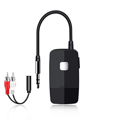 Golvery Bluetooth V5.4 Receiver for Speaker Home Stereo with 3.5mm AUX/RCA | HiFi Wireless Audio Adapter for Car/Wired Headphones, 20 Hours Playtime, Dual Connection to 2 Phones, Easy Control ON/Off - style: J205 Stereo Stream