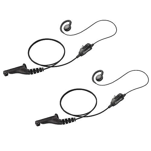 Arrowmax 2 Pack AEH3000-M9 Earhook Headset Earpiece with Mic Compatible with Motorola Radios APX6000 APX7000 APX8000 XPR6350 XPR6550 XPR7550 XPR7350e XPR7550e XPR7580e APX 6000 7000 8000 - size: 2 Pieces