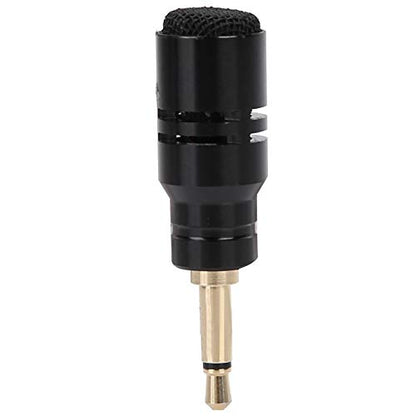 Portable Mini Microphone, 3.5mm External Mic for Smartphone Tablet Camera Recording, Omnidirectional Clip On Lapel Mic for Video Interview Vlog