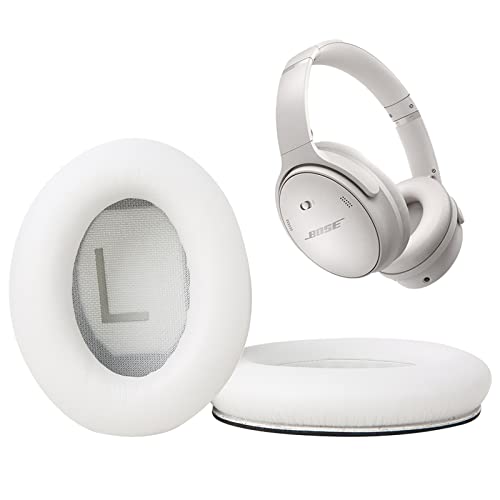 Earpads for Bose QuietComfort 45 QC45 QC35 ii QC35 Professional Ear Pads Headphones Ear Cushions Replacement with Noise Isolation Memory Foam White - color: QC45 White